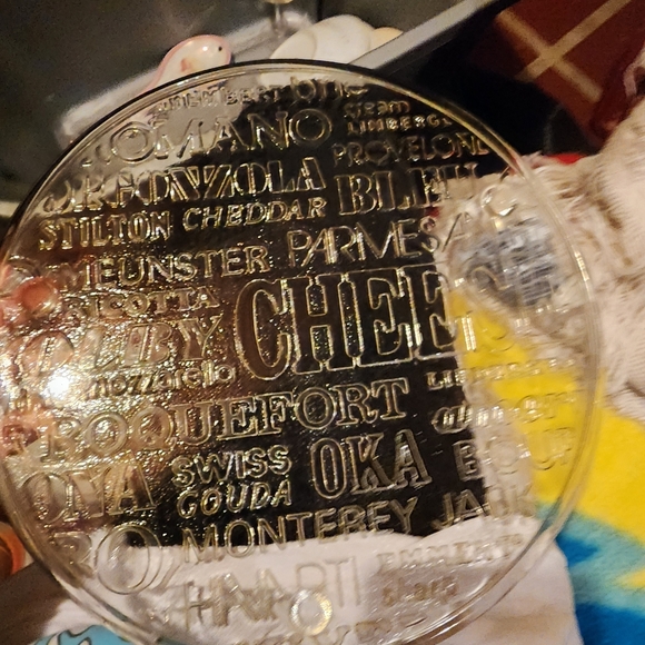 Source Unknown Clear Glass Cheese Plate - Picture 1 of 1